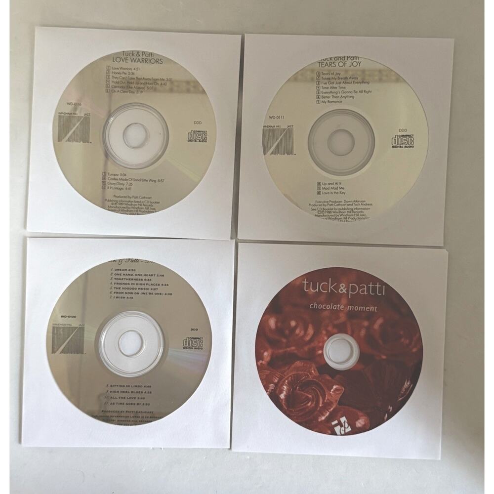Tuck & Patti - 4 CDs - “Tears Of Joy” “Love Warriors” “Dream” "Chocolate Moment”